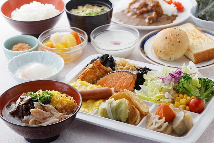 朝食　盛り付け例